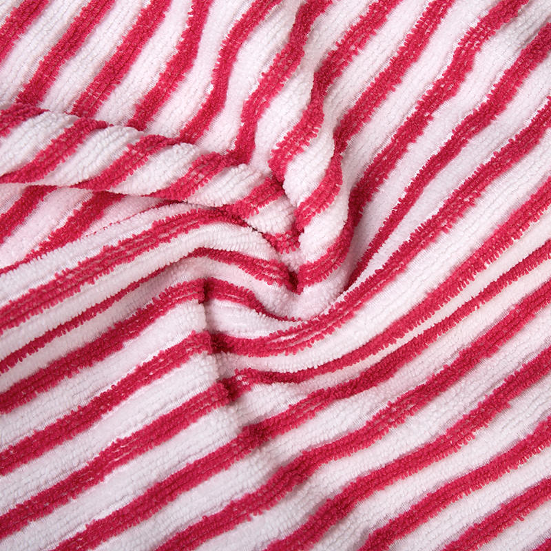 Dubbelsidig rutig fast färg polyester Terry trasa